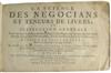 ECONOMICS  LA PORTE, MATHIEU DE. La Science des Négocians et Teneurs de Livres . . . Nouvelle Edition.  1748